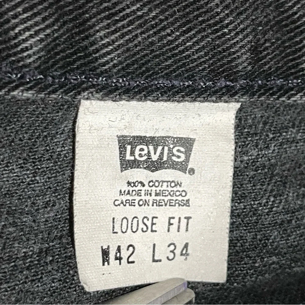 Levis Signature 545 Jeans Mens 42x34 Black Loose Fit Brown Tag Vintage 00's Y2K
